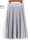 Solid Color Half Length Elastic Skirt