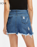 COLROVIE Distressed Pencil Skirt