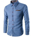 Shirt Pocket Fight Leather Dress Shirt