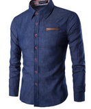 Shirt Pocket Fight Leather Dress Shirt