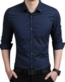 Fashion Men Slim Fit Long Sleeve Shirt