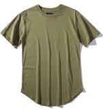 Curve Hem Casual Mens T-shirt