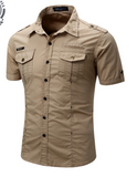New Men Cargo Shirt Fashion