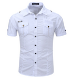 New Men Cargo Shirt Fashion
