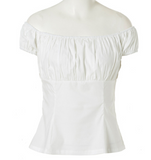 Rockabilly Pinup Peasant Top