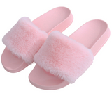 Women's Furry Slippers Faux Fur Slippers