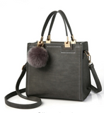 Tassel Fur Ball Shoulder Bag