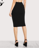 Sheinside 2017 Elastic Waist Pencil Skirt