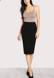 Sheinside 2017 Elastic Waist Pencil Skirt